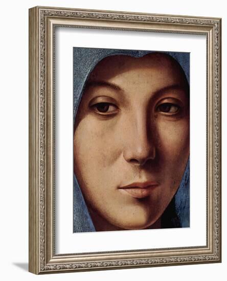 Gesicht der Maria Portrait-Antonello da Messina-Framed Art Print