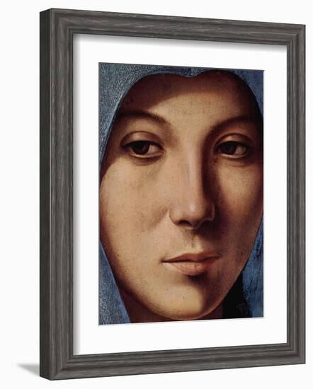 Gesicht der Maria Portrait-Antonello da Messina-Framed Art Print