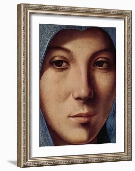 Gesicht der Maria Portrait-Antonello da Messina-Framed Art Print