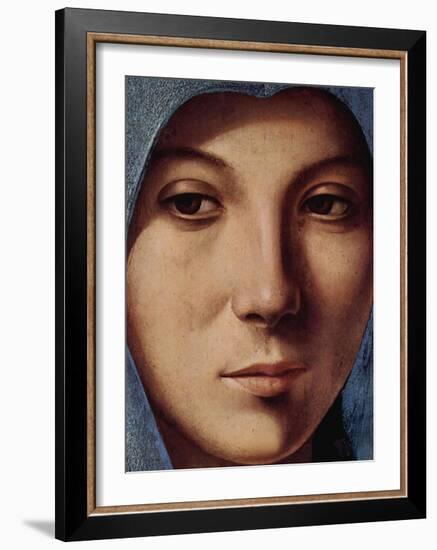 Gesicht der Maria Portrait-Antonello da Messina-Framed Art Print