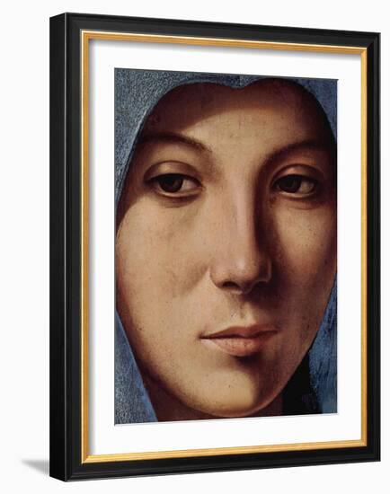 Gesicht der Maria Portrait-Antonello da Messina-Framed Art Print