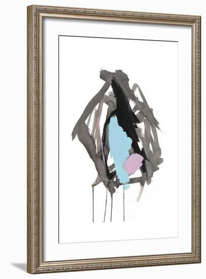 Gestural Brush, Pastel-Lora Gold-Framed Art Print