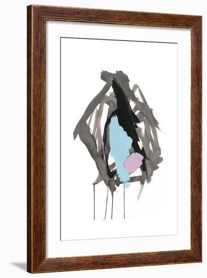 Gestural Brush, Pastel-Lora Gold-Framed Art Print