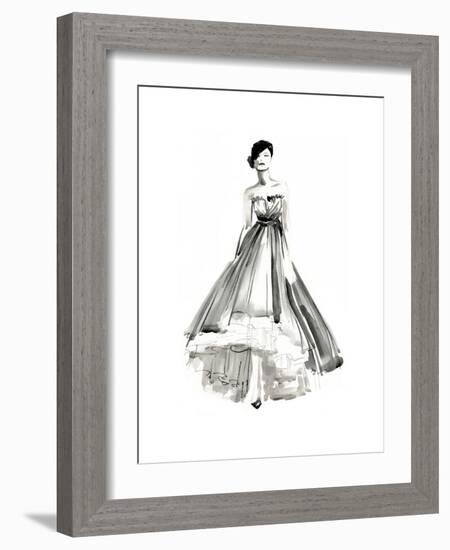 Gestural Evening Gown II-Jennifer Parker-Framed Art Print