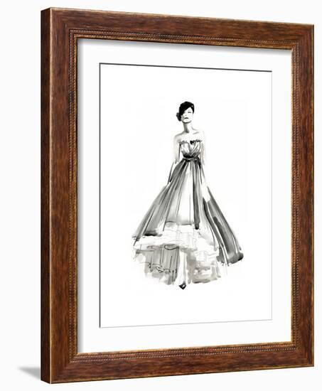 Gestural Evening Gown II-Jennifer Parker-Framed Art Print