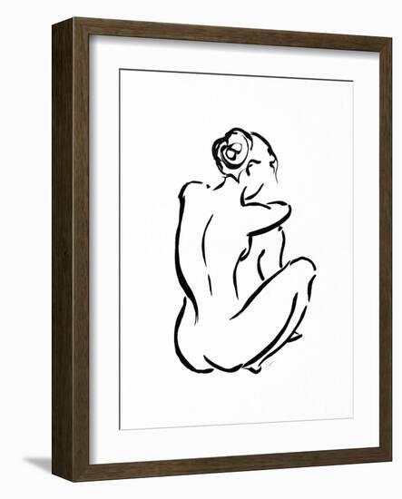 Gestural Figure Study Back-Evangeline Taylor-Framed Art Print