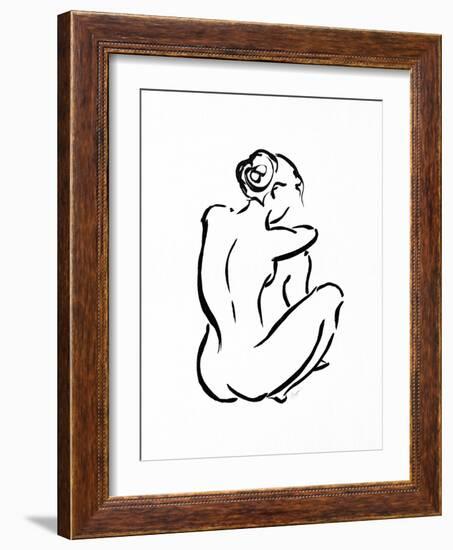 Gestural Figure Study Back-Evangeline Taylor-Framed Art Print