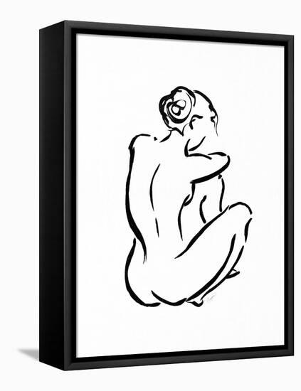 Gestural Figure Study Back-Evangeline Taylor-Framed Stretched Canvas