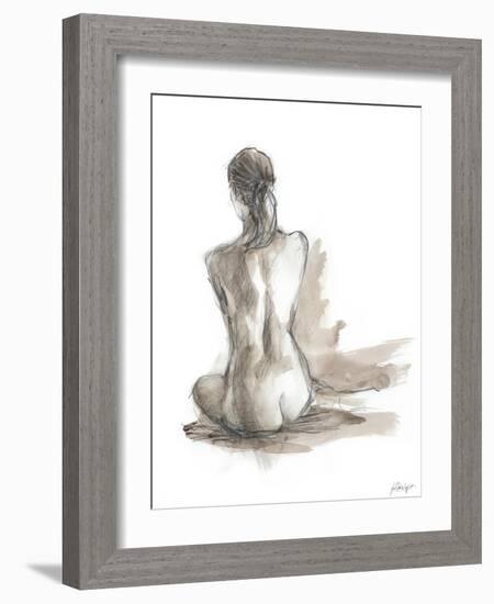 Gestural Figure Study IV-Ethan Harper-Framed Art Print