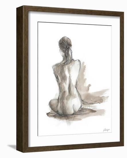 Gestural Figure Study IV-Ethan Harper-Framed Art Print