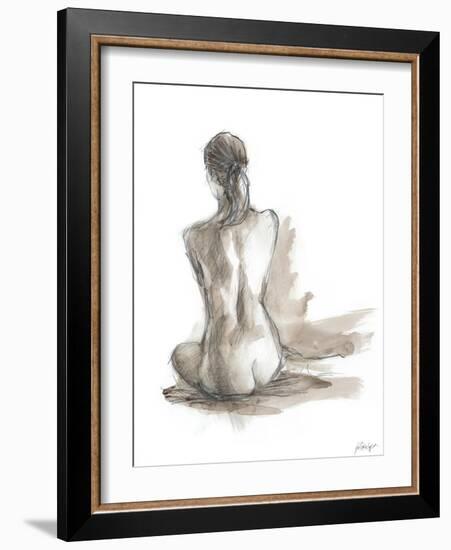 Gestural Figure Study IV-Ethan Harper-Framed Art Print