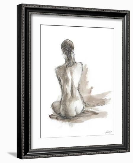 Gestural Figure Study IV-Ethan Harper-Framed Art Print