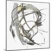 Gestural Gold I-null-Mounted Art Print