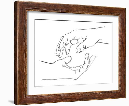 Gestures in Hand I-Emma Scarvey-Framed Art Print