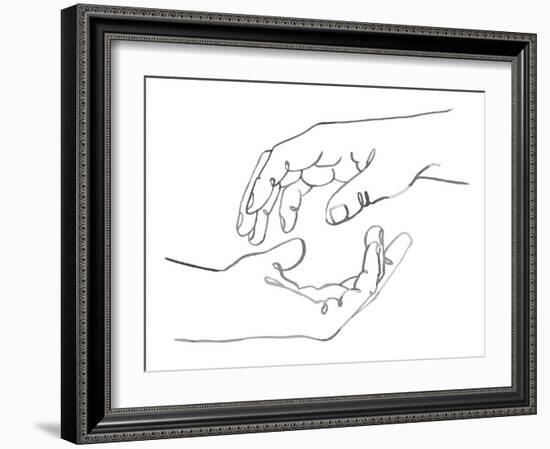 Gestures in Hand I-Emma Scarvey-Framed Art Print