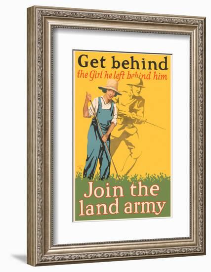 Get Behind the Girl He Left Behind Him-Vintage Reproduction-Framed Giclee Print