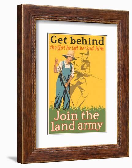 Get Behind the Girl He Left Behind Him-Vintage Reproduction-Framed Giclee Print