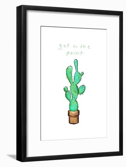 Get To The Point Cactus-OnRei-Framed Art Print