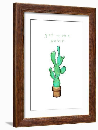 Get To The Point Cactus-OnRei-Framed Art Print