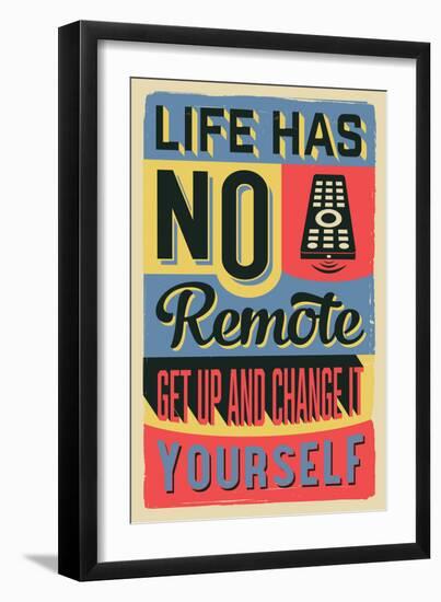 Get Up and Change Yourself-Vintage Vector Studio-Framed Art Print