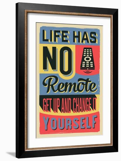 Get Up and Change Yourself-Vintage Vector Studio-Framed Art Print