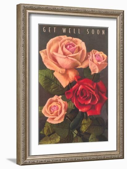 Get Well Soon, Roses-null-Framed Art Print