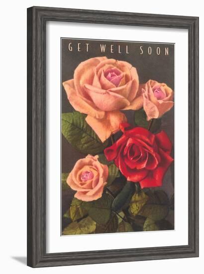 Get Well Soon, Roses-null-Framed Art Print