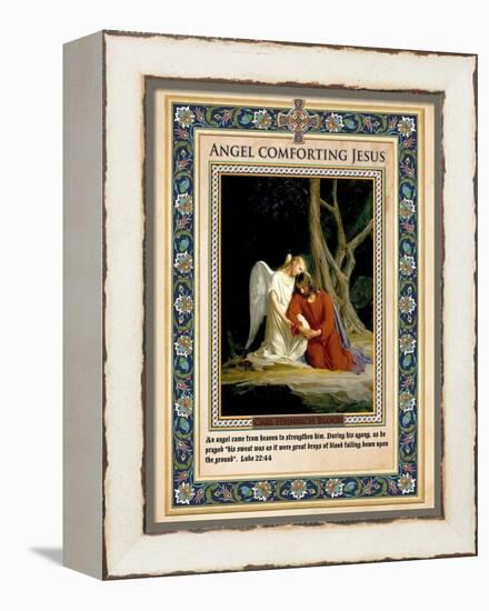 Gethsemane: Angel Comforting Jesus-Carl Bloch-Framed Premier Image Canvas