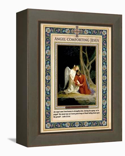 Gethsemane: Angel Comforting Jesus-Carl Bloch-Framed Premier Image Canvas