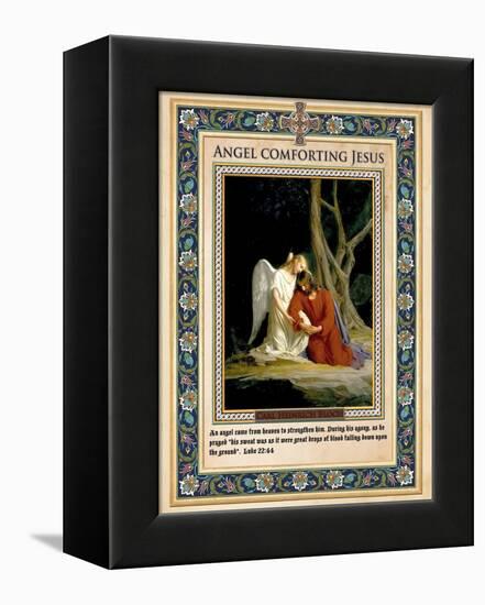 Gethsemane: Angel Comforting Jesus-Carl Bloch-Framed Premier Image Canvas