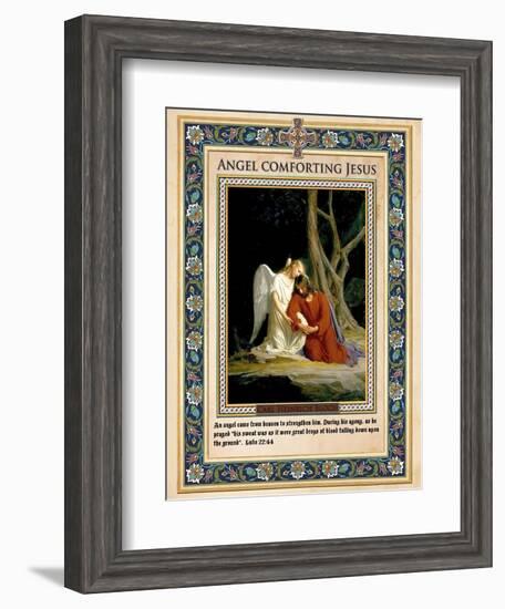 Gethsemane: Angel Comforting Jesus-Carl Bloch-Framed Giclee Print