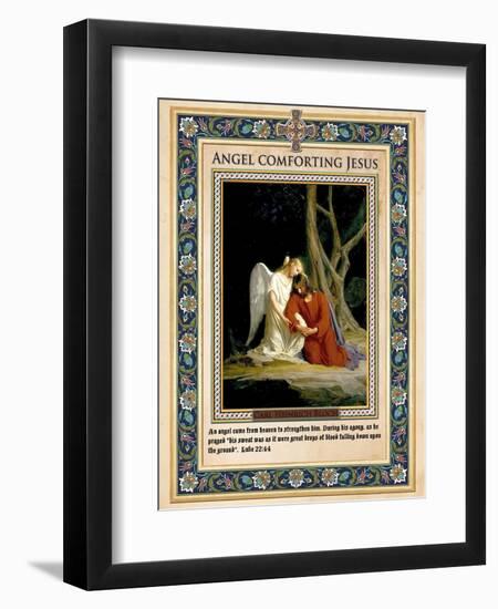 Gethsemane: Angel Comforting Jesus-Carl Bloch-Framed Giclee Print