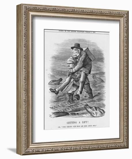 Getting a Lift, 1884-John Tenniel-Framed Giclee Print