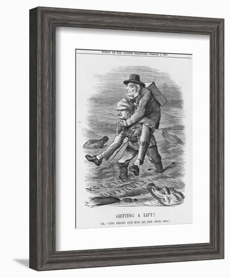 Getting a Lift, 1884-John Tenniel-Framed Giclee Print