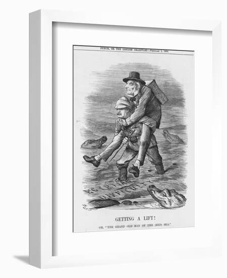 Getting a Lift, 1884-John Tenniel-Framed Giclee Print