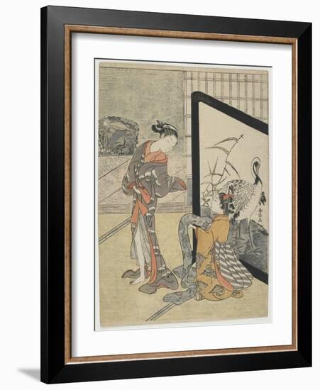 Getting Dressed, 1765-1769-Suzuki Harunobu-Framed Giclee Print