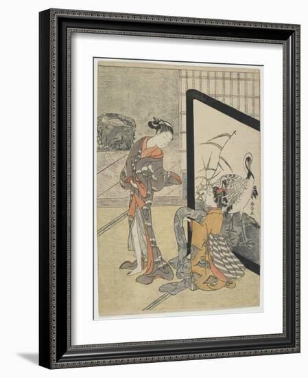 Getting Dressed, 1765-1769-Suzuki Harunobu-Framed Giclee Print