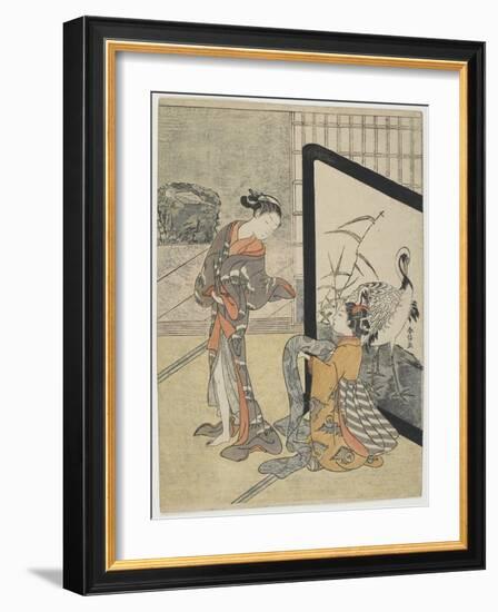 Getting Dressed, 1765-1769-Suzuki Harunobu-Framed Giclee Print