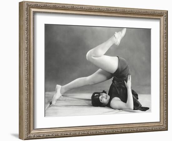 Getting into the Yoga Plow Pose-null-Framed Photo