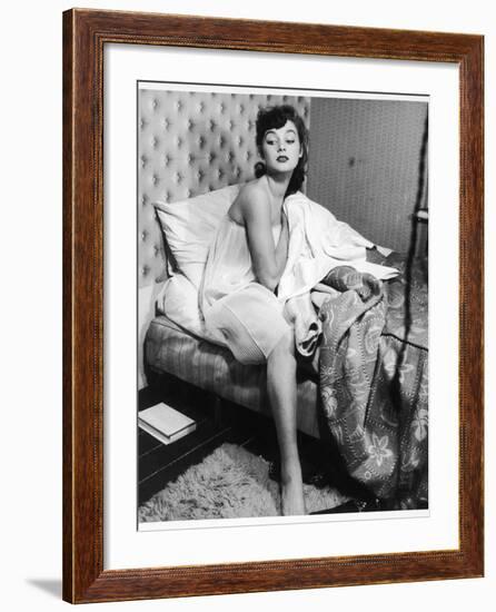 Getting Out of Bed 1950s-null-Framed Photographic Print