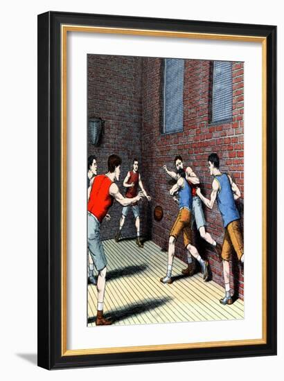 Getting Physical on the Basketball Court-null-Framed Art Print