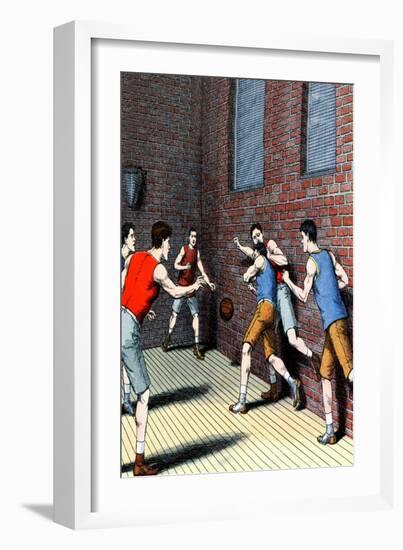 Getting Physical on the Basketball Court-null-Framed Premium Giclee Print