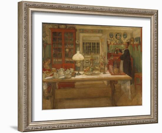 Getting Ready for a Game, 1901-Carl Larsson-Framed Giclee Print