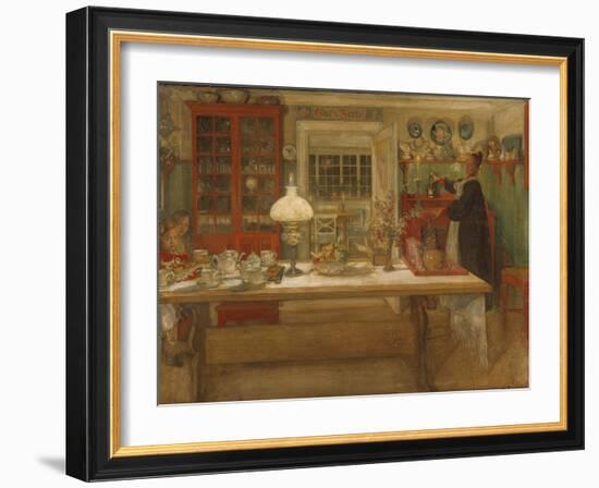 Getting Ready for a Game, 1901-Carl Larsson-Framed Giclee Print