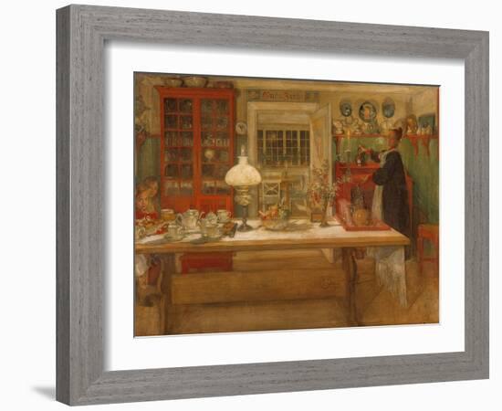 Getting Ready for a Game, 1901-Carl Larsson-Framed Giclee Print