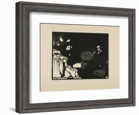 Getting Ready for a Visit, Plate Eight from Intimacies, 1898-Felix Edouard Vallotton-Framed Giclee Print