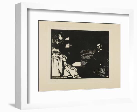 Getting Ready for a Visit, Plate Eight from Intimacies, 1898-Felix Edouard Vallotton-Framed Giclee Print