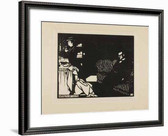 Getting Ready for a Visit, Plate Eight from Intimacies, 1898-Felix Edouard Vallotton-Framed Giclee Print