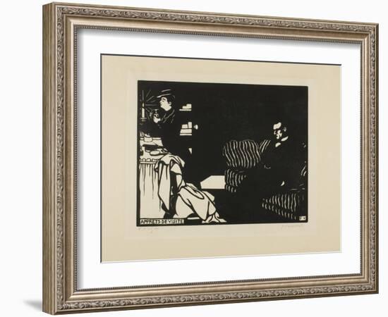 Getting Ready for a Visit, Plate Eight from Intimacies, 1898-Felix Edouard Vallotton-Framed Giclee Print