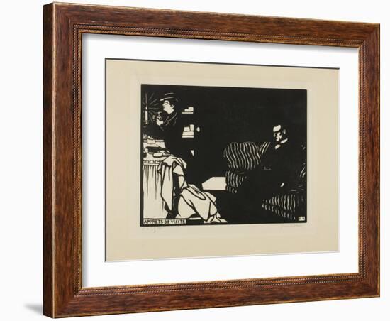 Getting Ready for a Visit, Plate Eight from Intimacies, 1898-Felix Edouard Vallotton-Framed Giclee Print